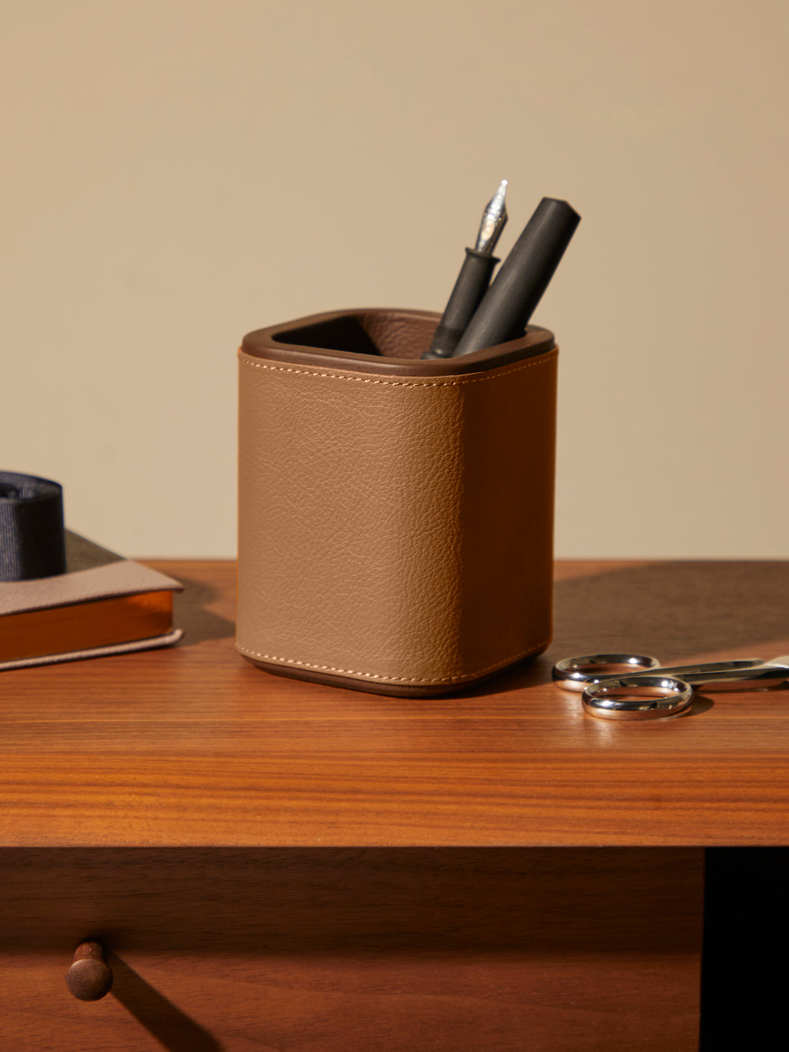 Giobagnara x Poltrona Frau - Leather Pen Holder - Tan - ABASK