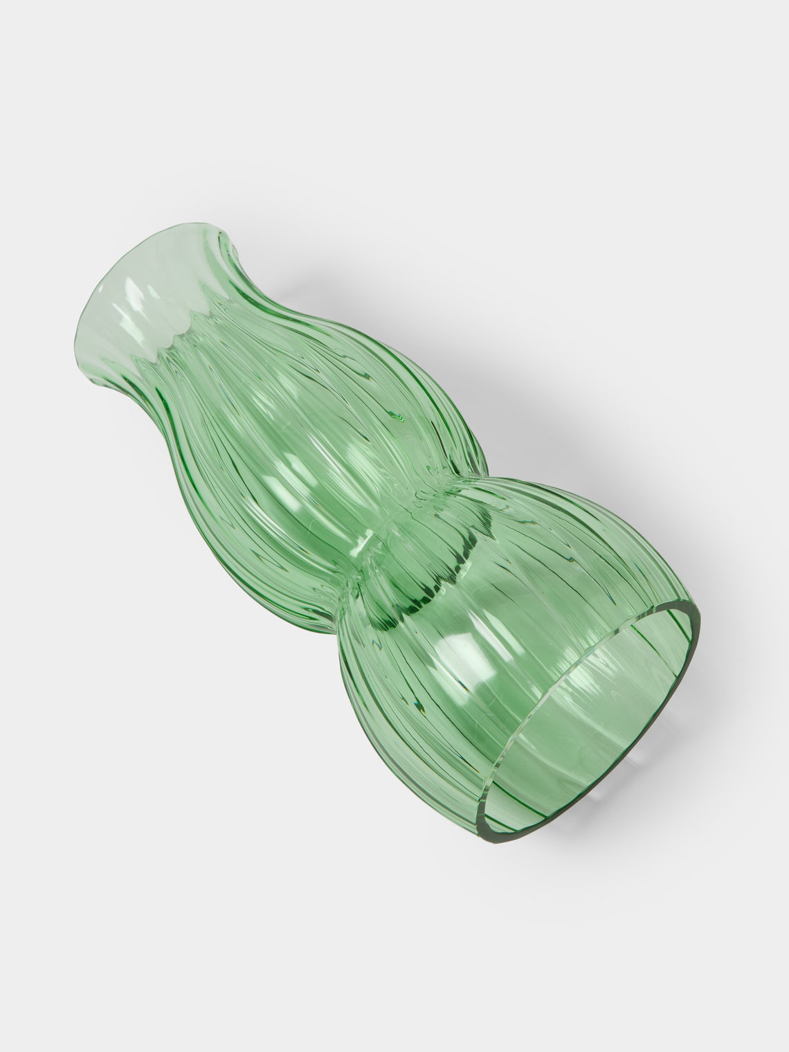 Yali Glass - Wave Hand-Blown Murano Glass Lantern - Green - ABASK