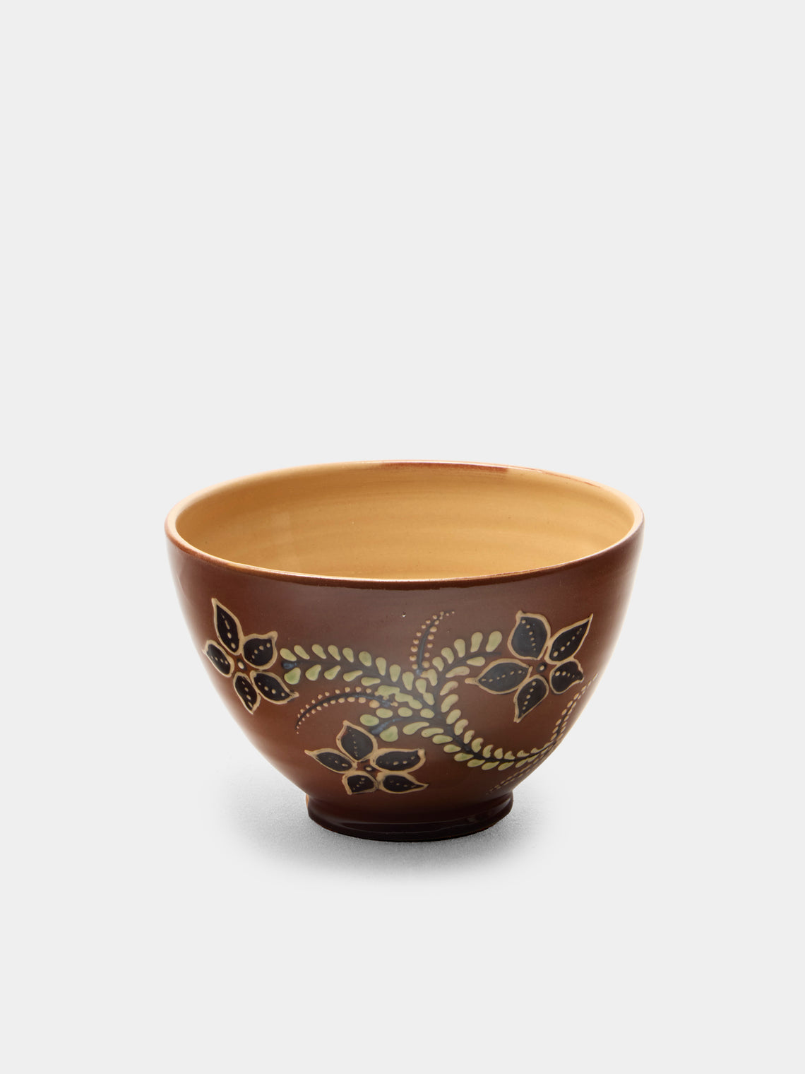 Poterie d’Évires - Flowers Hand-Painted Ceramic Bowls (Set of 6) - Cream - ABASK