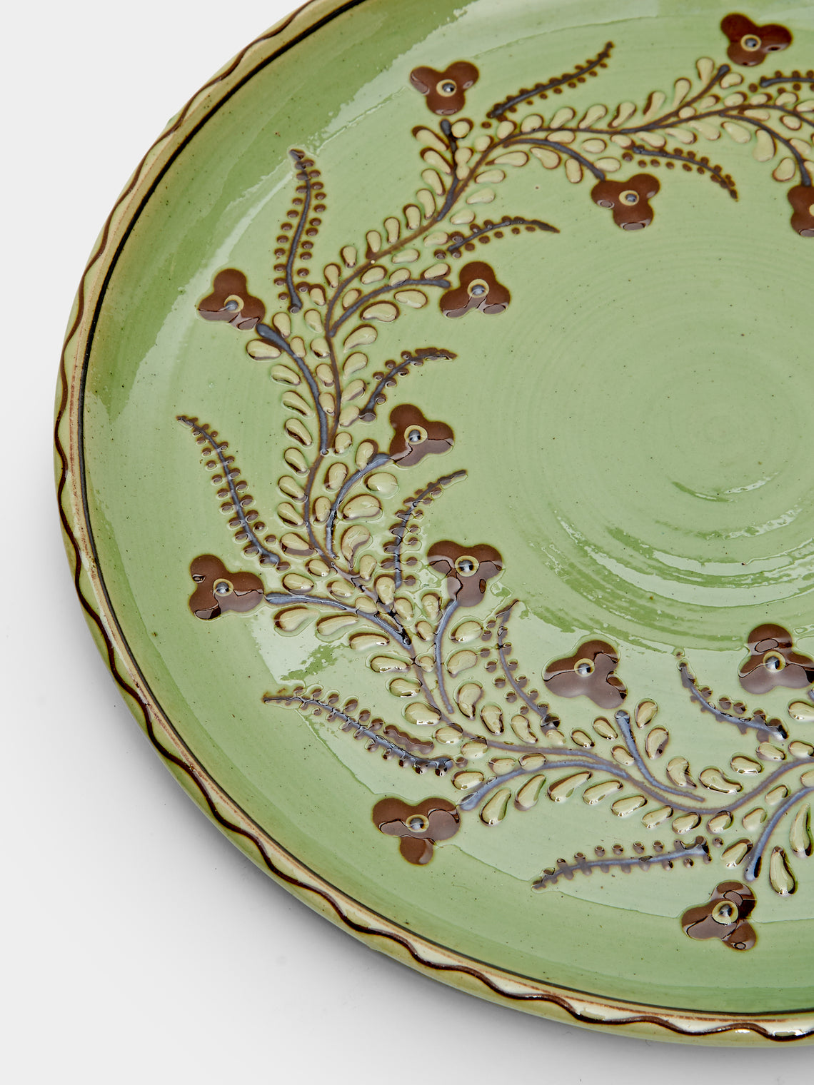 Poterie d’Évires - Flowers Hand-Painted Ceramic Dinner Plates (Set of 4) -  - ABASK