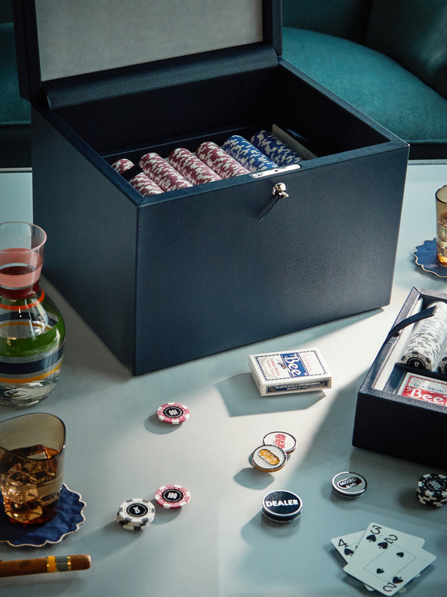 Geoffrey Parker - Leather Poker Game Chest -  - ABASK