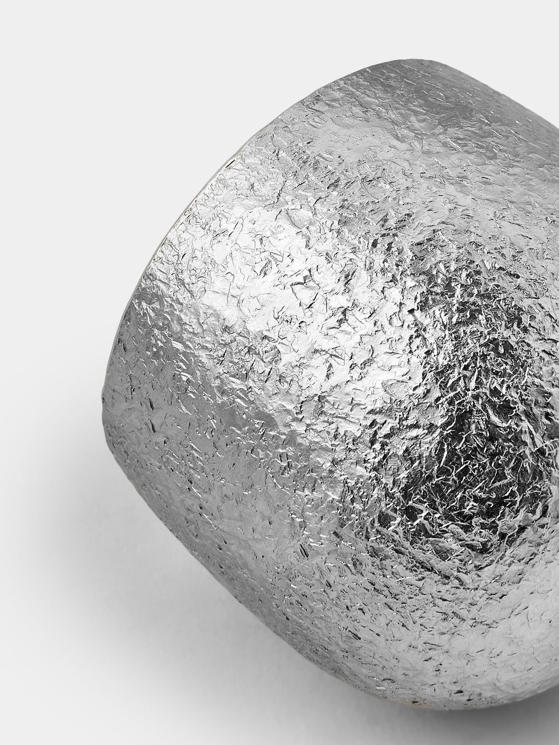 Seikado - Tokkuri Textured Pewter Sake Cup - Silver - ABASK