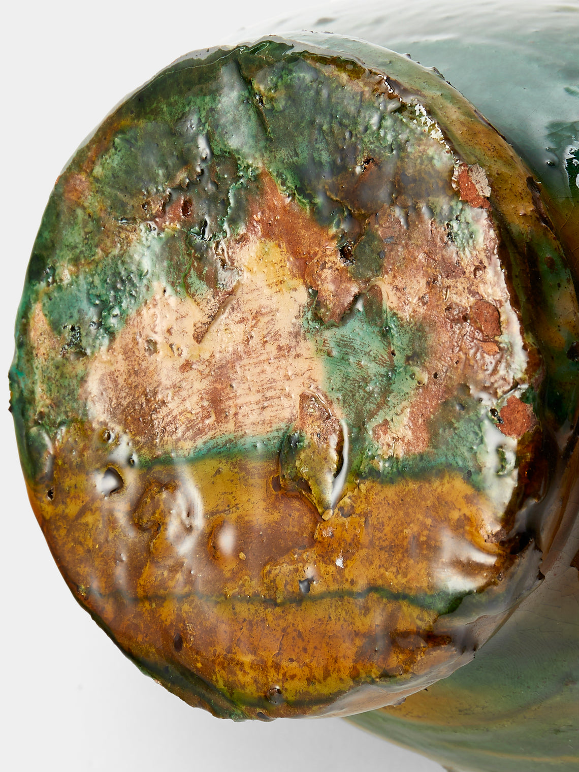 Antique and Vintage - 1990s Condurso Face Ceramic Vessel (12.5in/32cm) - Yellow - ABASK