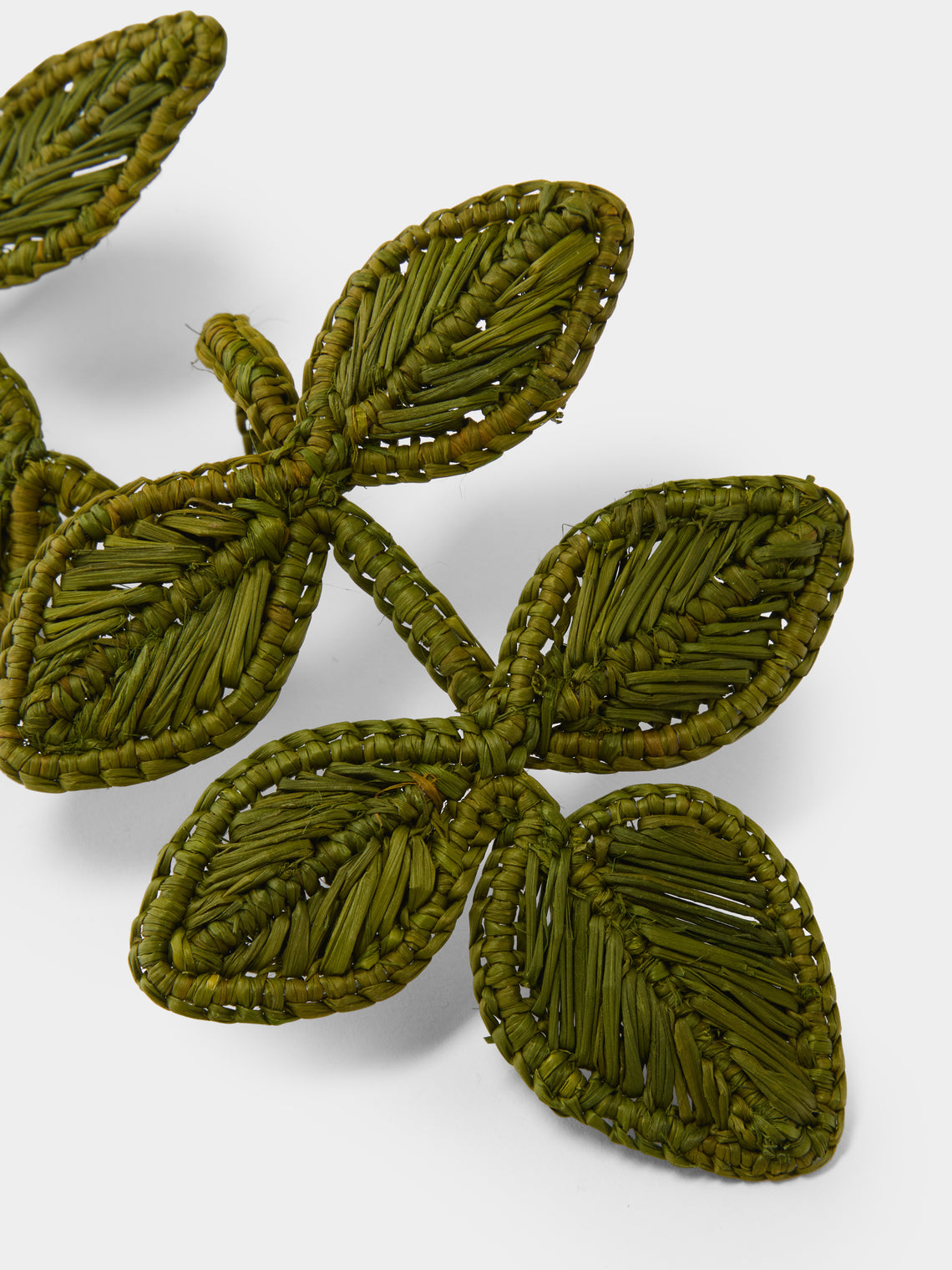 Artesanías del Atlántico - Ginger Handwoven Palm Napkin Rings (Set of 4) - Green - ABASK