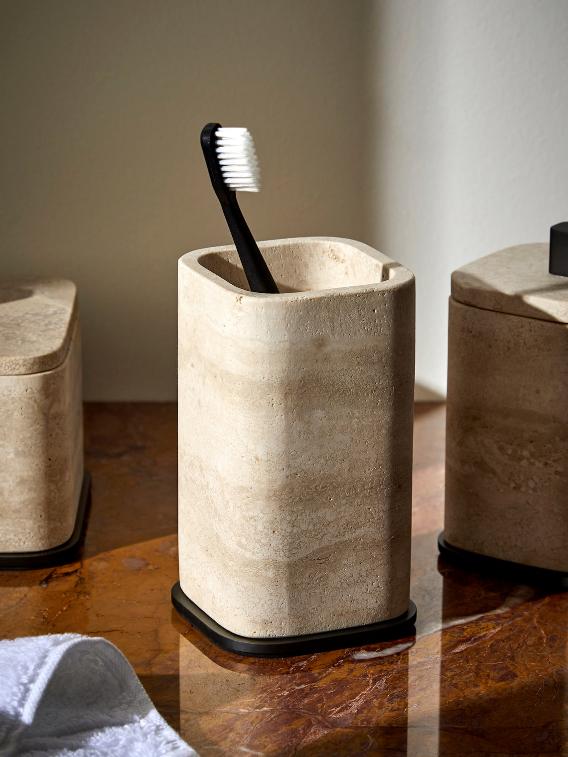 Giobagnara - Polo Marble Toothbrush Holder - Natural - ABASK