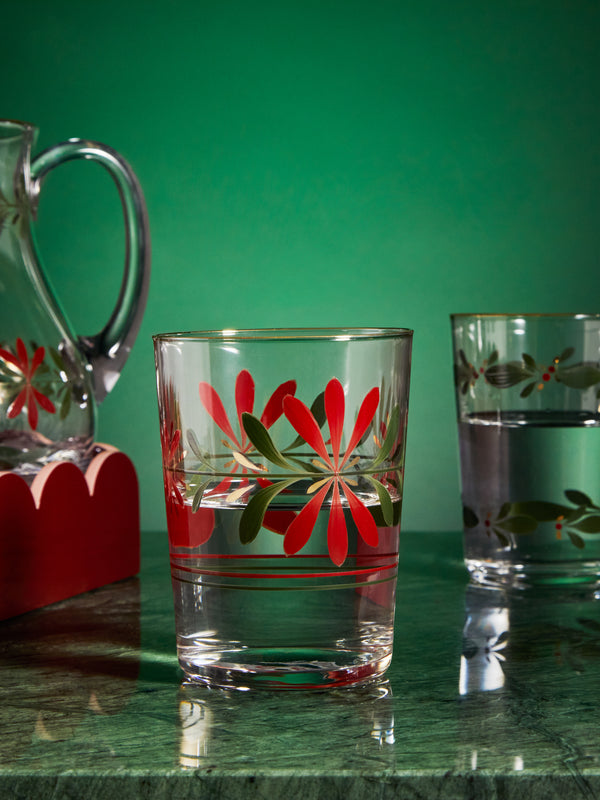 Los Vasos de Agua Clara - Zermatt Hand-Painted Glass Highballs (Set of 4) -  - ABASK