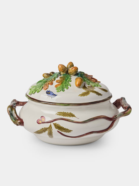 Fioravola - Acorns Hand-Painted Ceramic Tureen - White - ABASK - 
