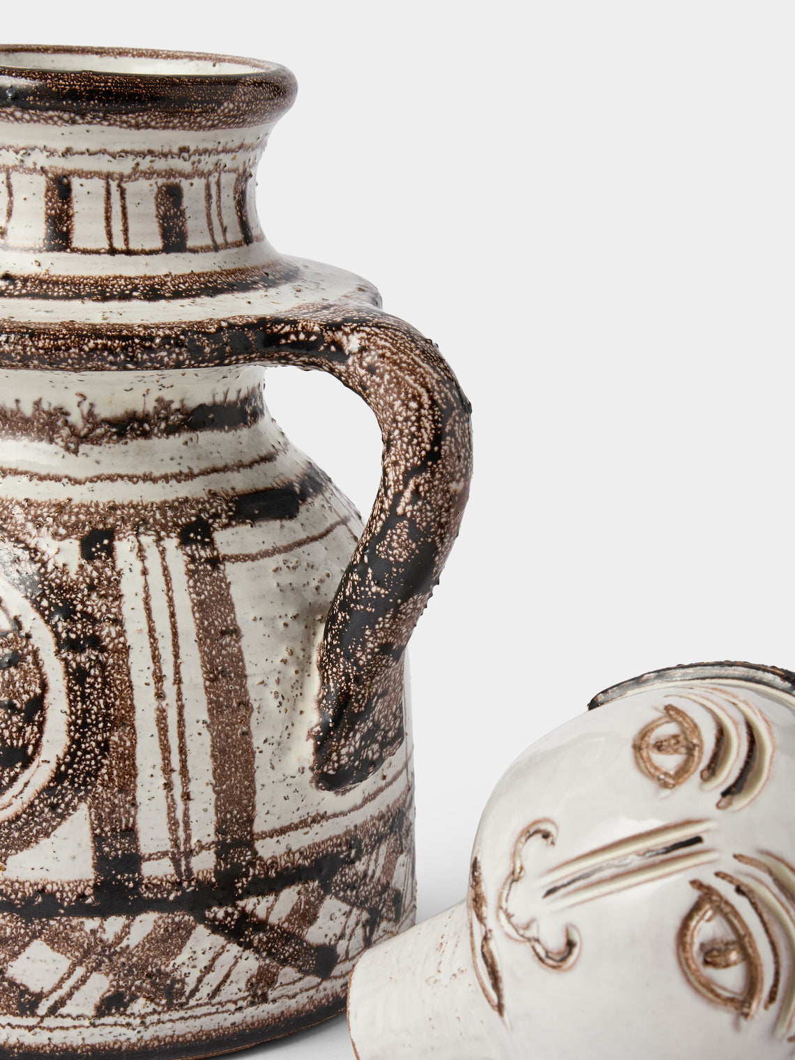 Antique and Vintage - 1970s Bitossi Ceramiche Moderna Marocco Ceramic Vessel - White - ABASK