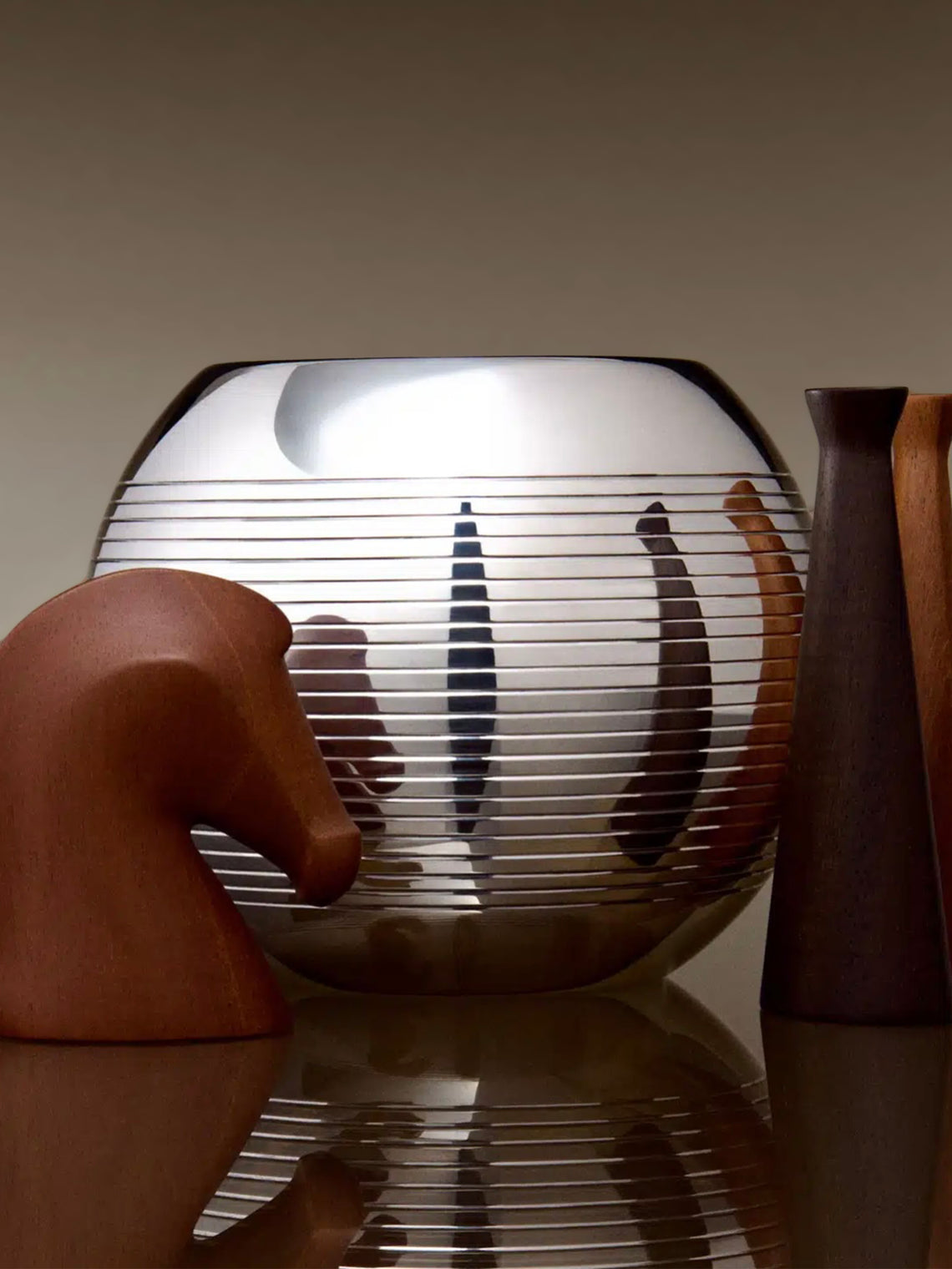 Puiforcat - Pétanque Silver-Plated Vase (7in/18cm) - Silver - ABASK