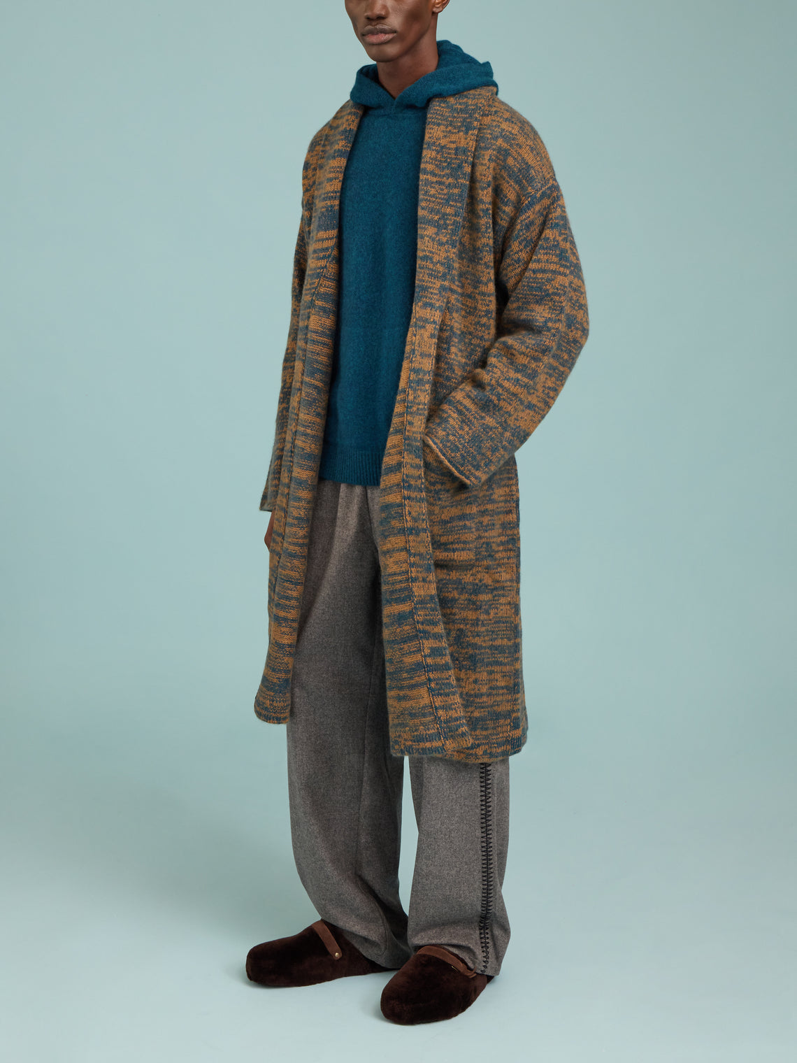 The Elder Statesman - Twisted Cashmere Robe | Size: M - Green - ABASK