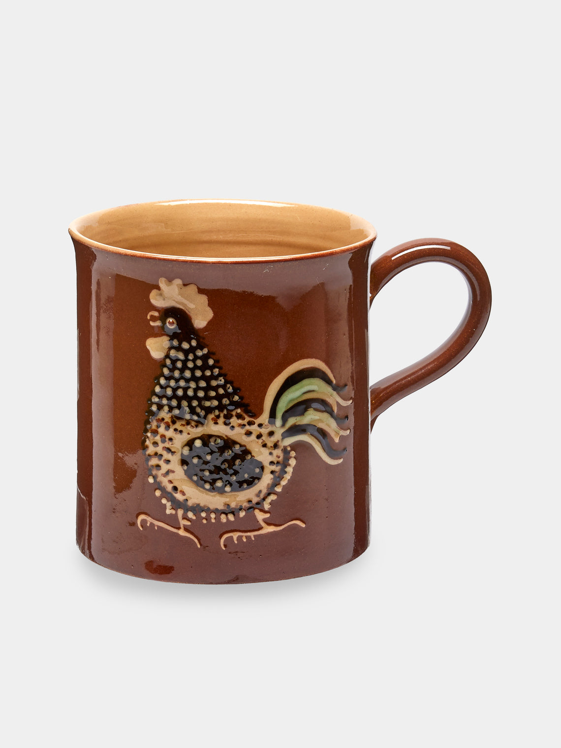 Poterie d’Évires - Animals Hand-Painted Ceramic Mugs (Set of 6) - Light brown - ABASK