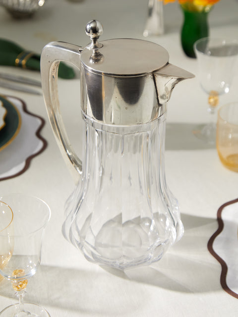 Antique and Vintage - 1920s Silver and Glass Lemonade Jug -  - ABASK