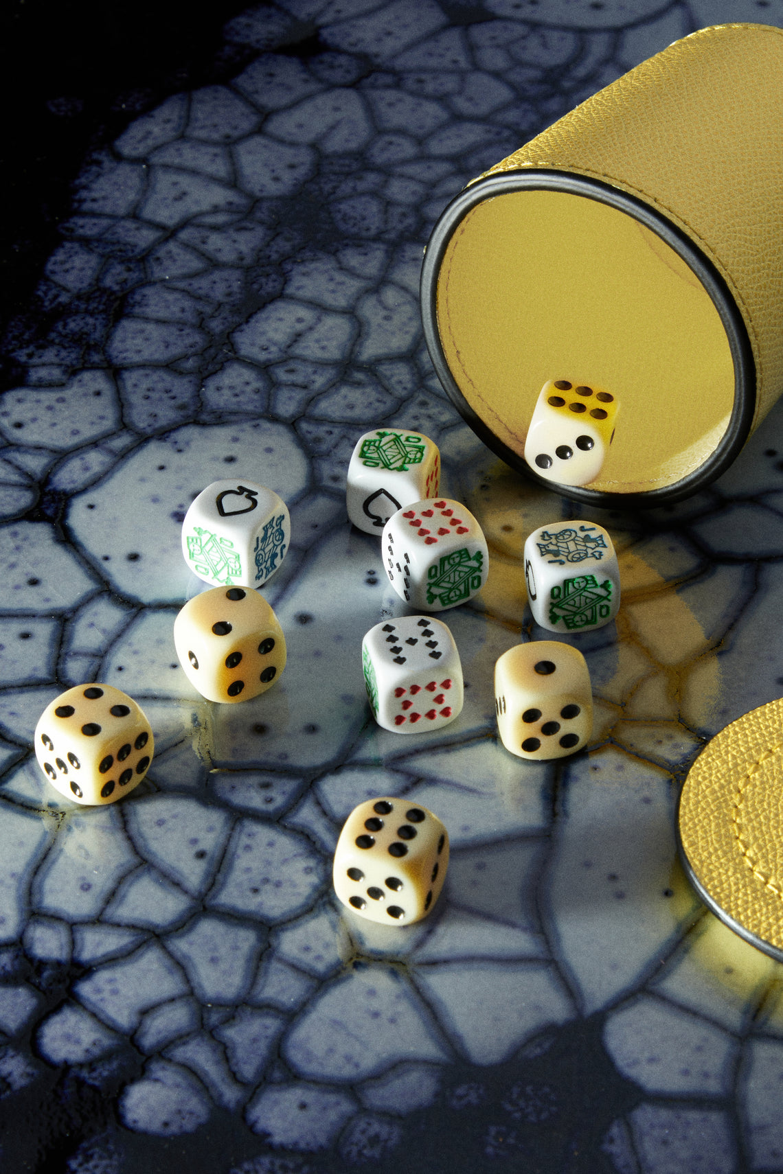 Giobagnara - Leather Dice Cup - Yellow - ABASK