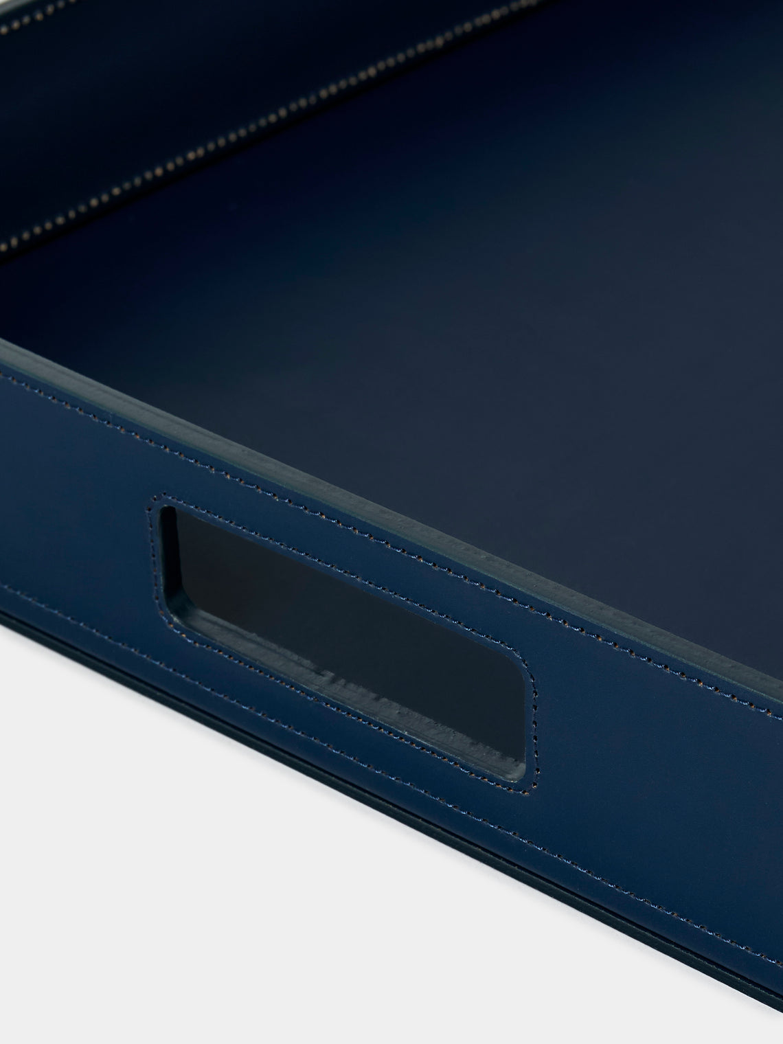 Riviere - Barcelona Water-Resistant Leather Tray (25in/63.5cm) - Navy - ABASK