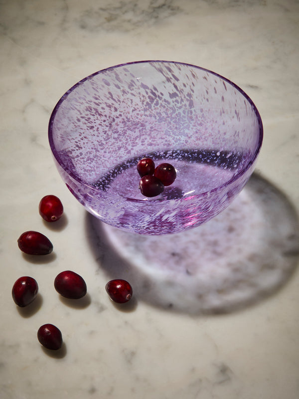 Antique and Vintage - Mid-Century Glass Bowl - Purple - ABASK