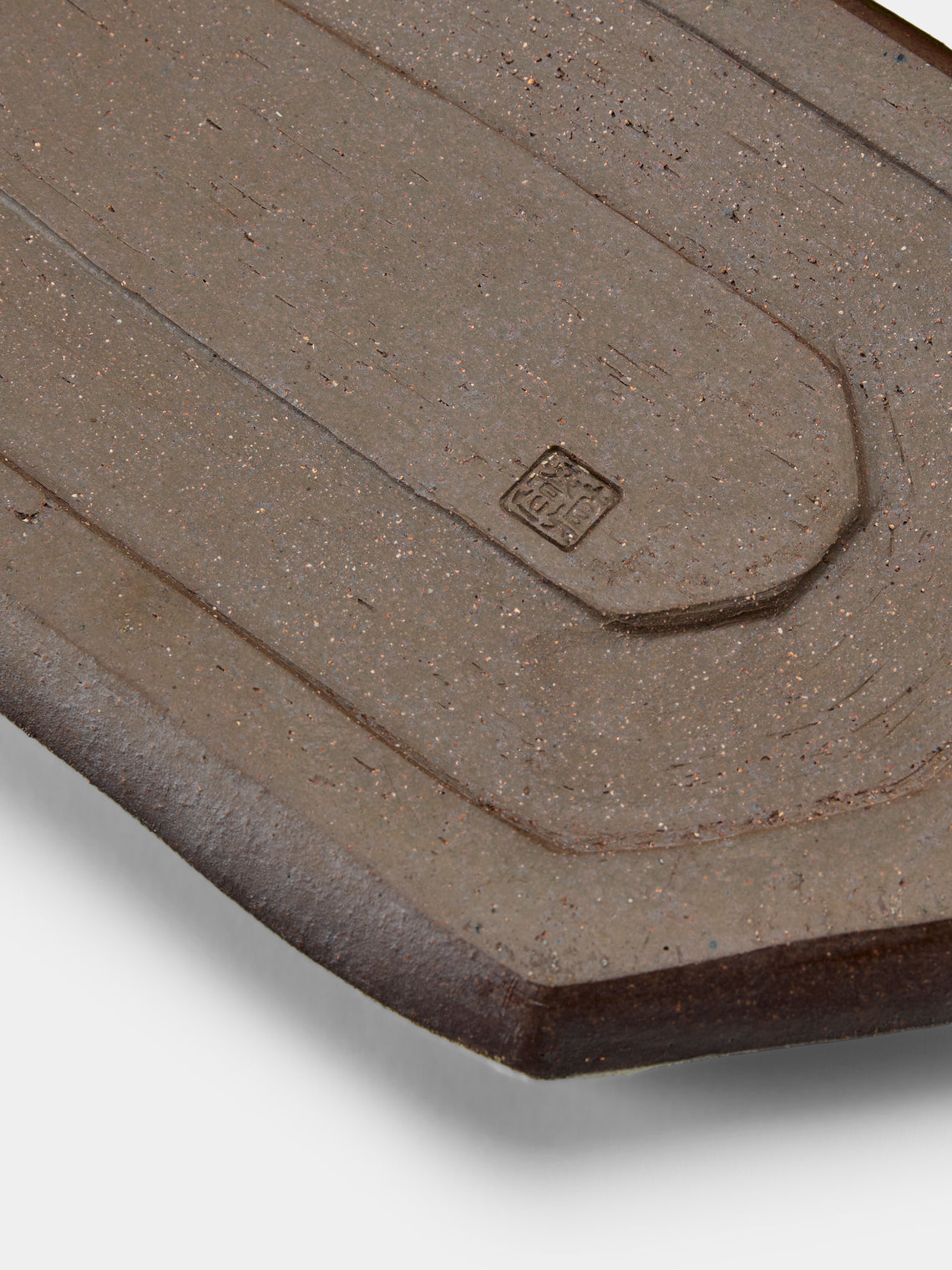 Masumi Ando - Textured Ceramic Tray (10.5in/27cm) - Green - ABASK