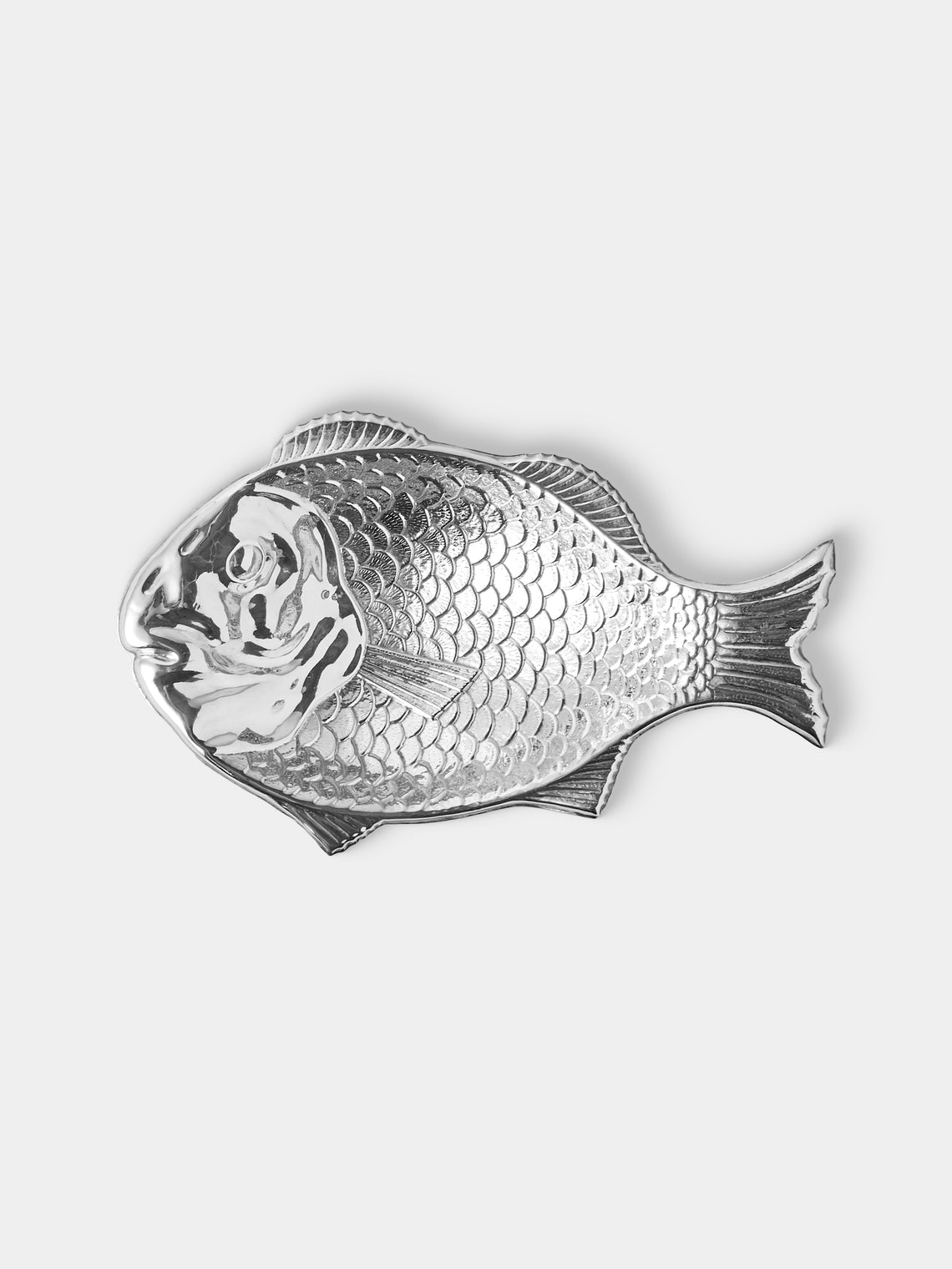 Antique and Vintage - 1970s Sterling Silver Fish Platter - Silver - ABASK - 