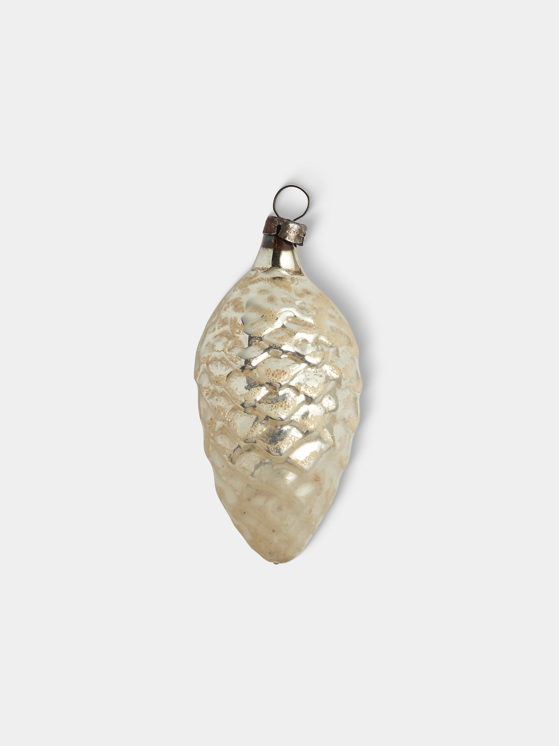 Antique and Vintage - Early-20th-Century Pinecones Glass Baubles (Set of 12) - Silver - ABASK
