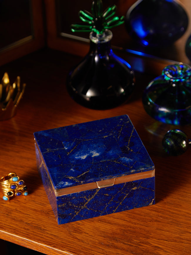 Antique and Vintage - Mid-Century Lapis Lazuli Box -  - ABASK