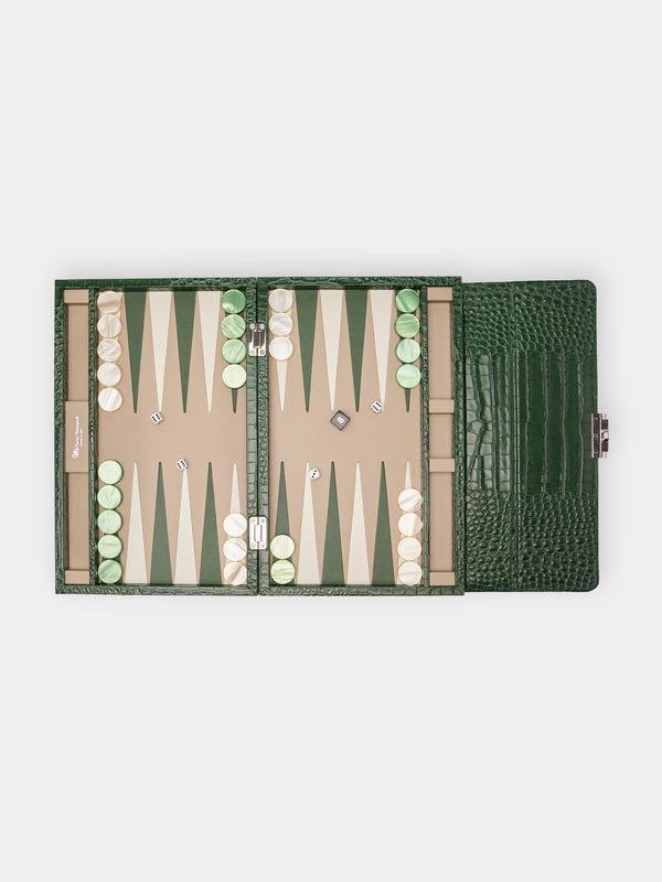 Renzo Romagnoli - Leather Travel Backgammon Set -  - ABASK - 