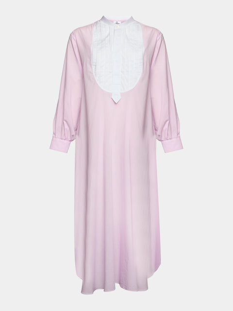 Pink Women's Painter's Cotton Shirt Dress by Sebline | ABASK Pink Women's Painter's Cotton Shirt Dress by Sebline | ABASK