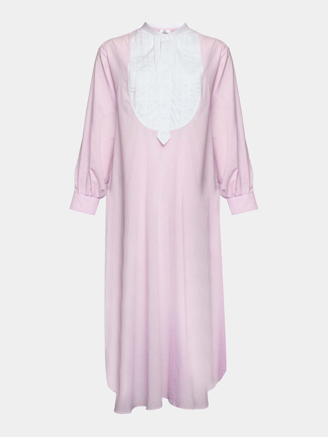 Sebline - Women's Painter’s Cotton Shirt Dress - Light pink - ABASK - 