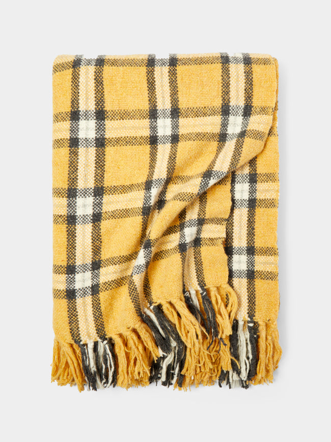 Hollie Ward - Archthine Handwoven Shetland Wool Check Blanket -  - ABASK - 