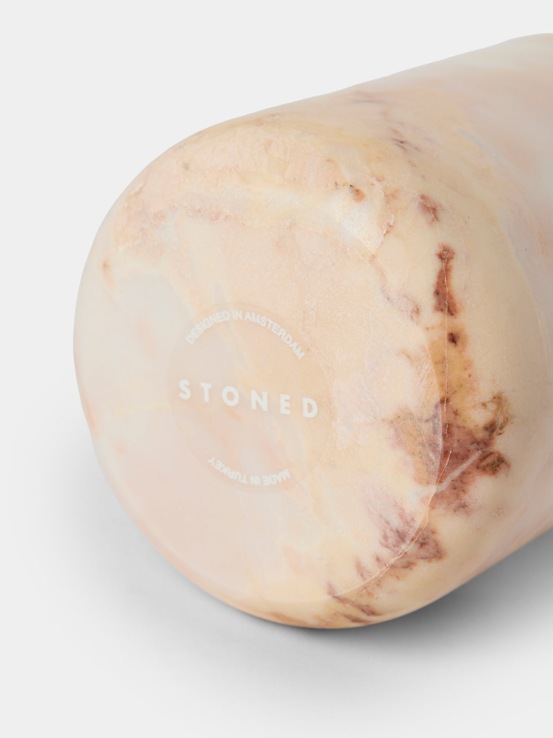 Stoned - Marble Toothbrush Holder - Peach - ABASK