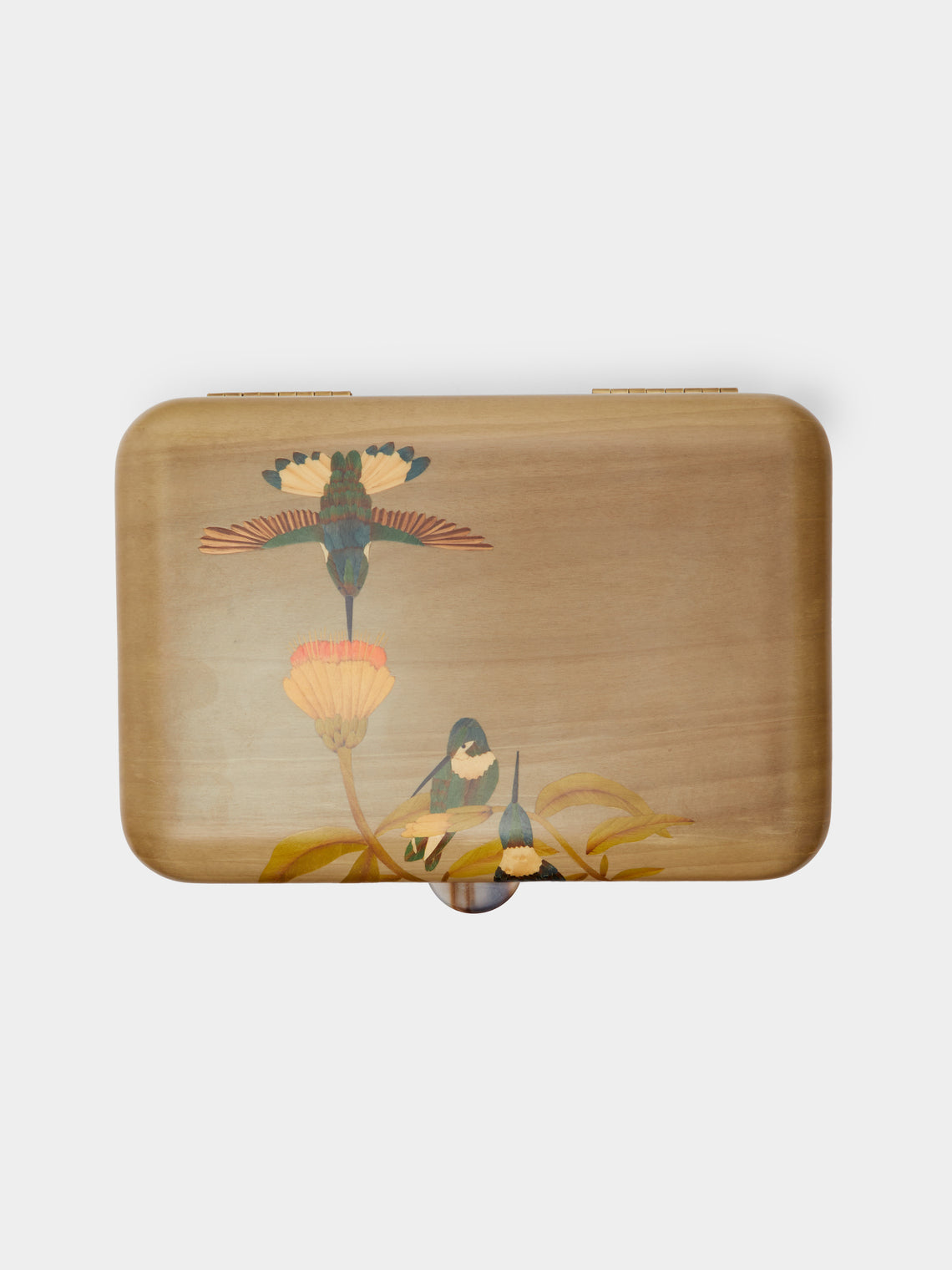 Silvia Furmanovich - Hummingbird Marquetry Wood Jewellery Box -  - ABASK