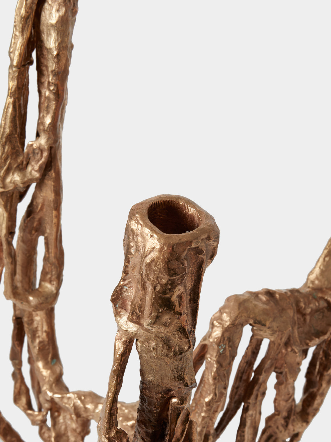 Viya - Golden Banyan Bronze Candelabra - Bronze - ABASK