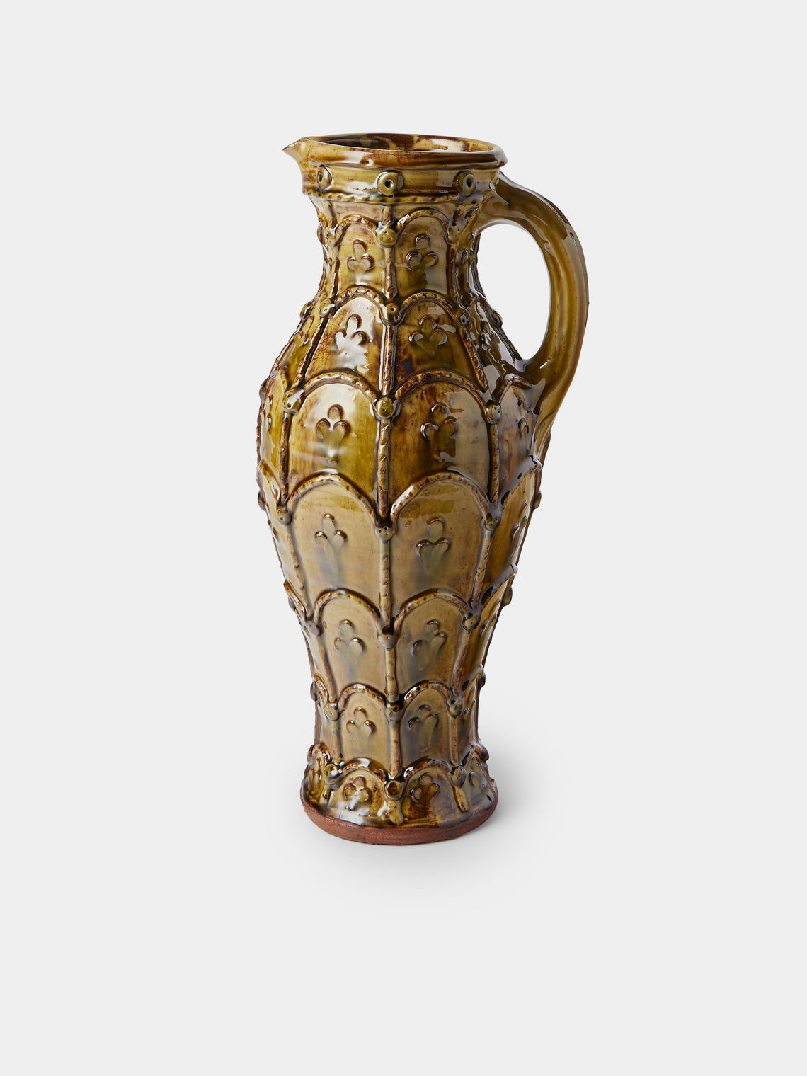 Fitch & McAndrew - Appliqué Slipware Jug - Green - ABASK - 