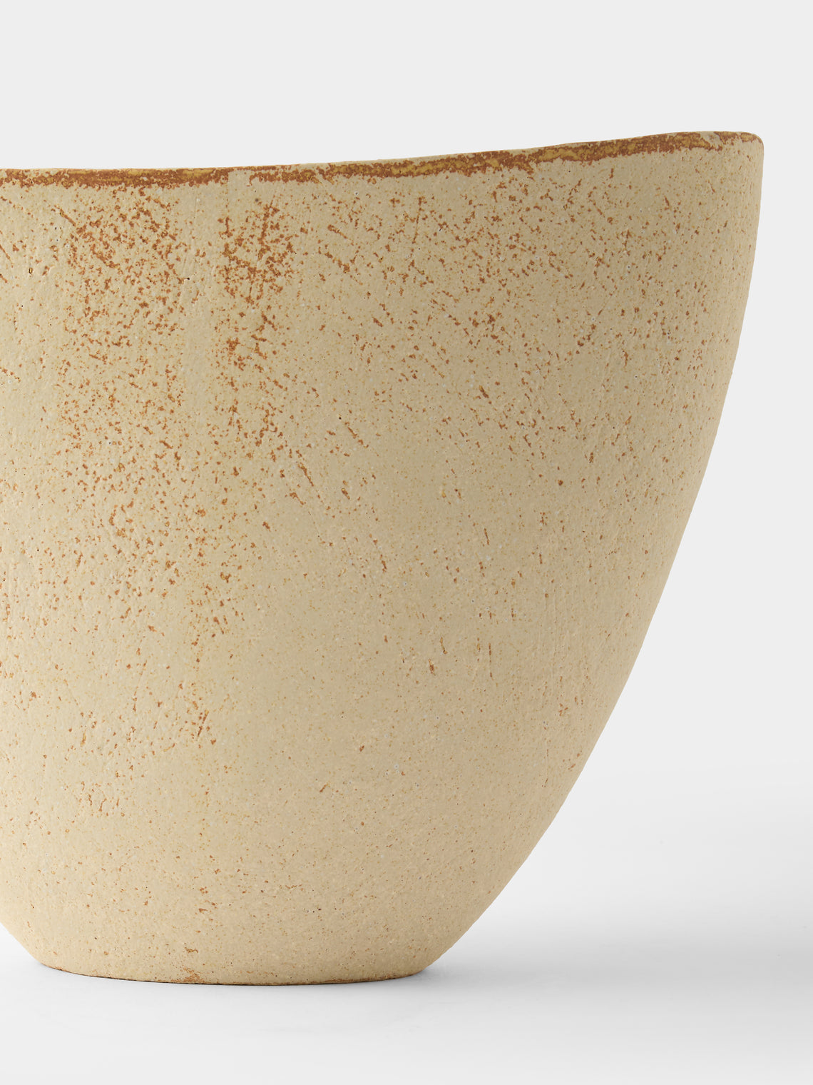 Linda Ouhbi - No. 3 Hand-Built Stoneware Vase (12in/30cm) - Beige - ABASK