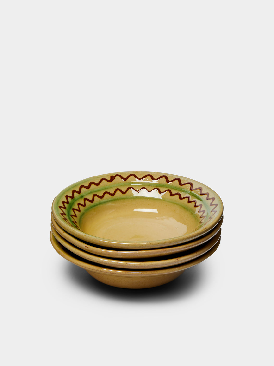 Poterie de Cliousclat - Hand-Painted Slipware Small Bowls (Set of 4) -  - ABASK