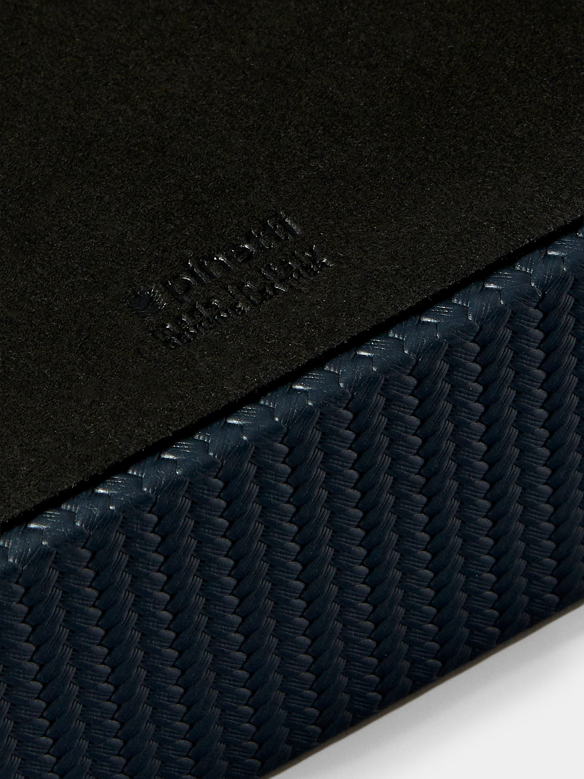 Pinetti - Maxi Leather Square Tray (23.5in/60cm) - Navy - ABASK