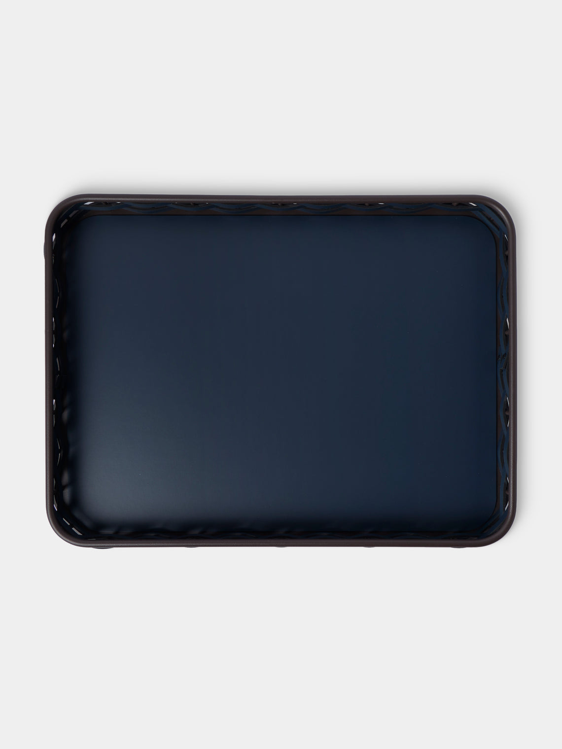 RUDI - Nassa Leather Tray (24in/60.5cm) - Blue - ABASK - 