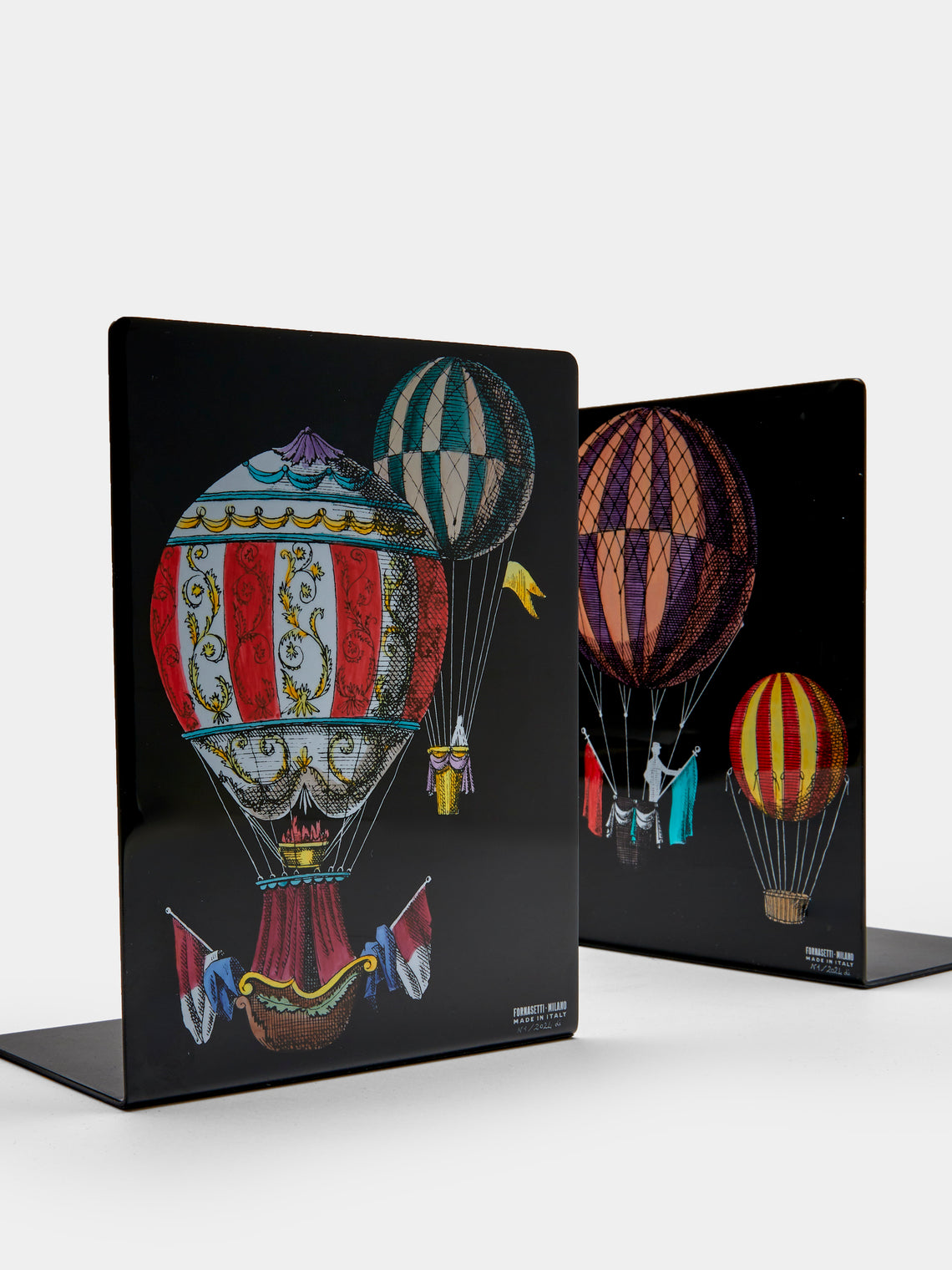 Fornasetti - Palloni Iron Bookends - Black - ABASK - 