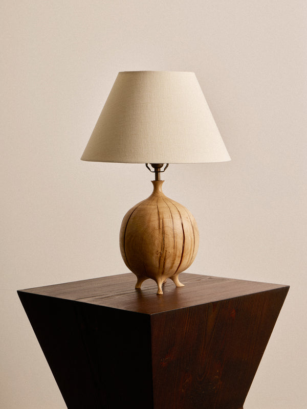 Jamie Gaunt Designs - No. 9 Ball Natural Oak Table Lamp - Natural - ABASK