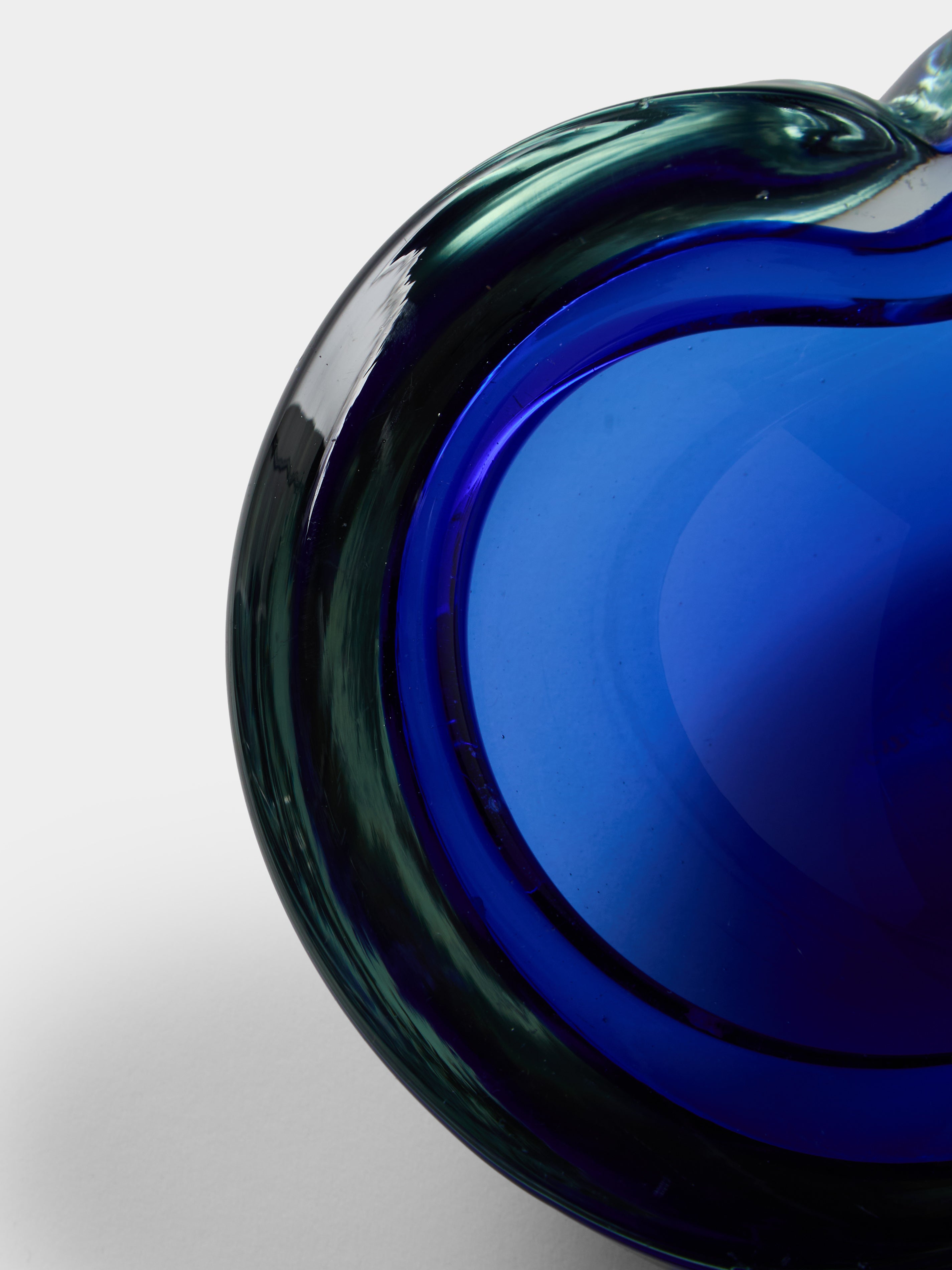 Blue 1970s Cenedese Murano Glass Ashtray by Antique and Vintage