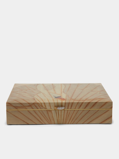 Silvia Furmanovich - Swans Marquetry Wood Box - Beige - ABASK - 