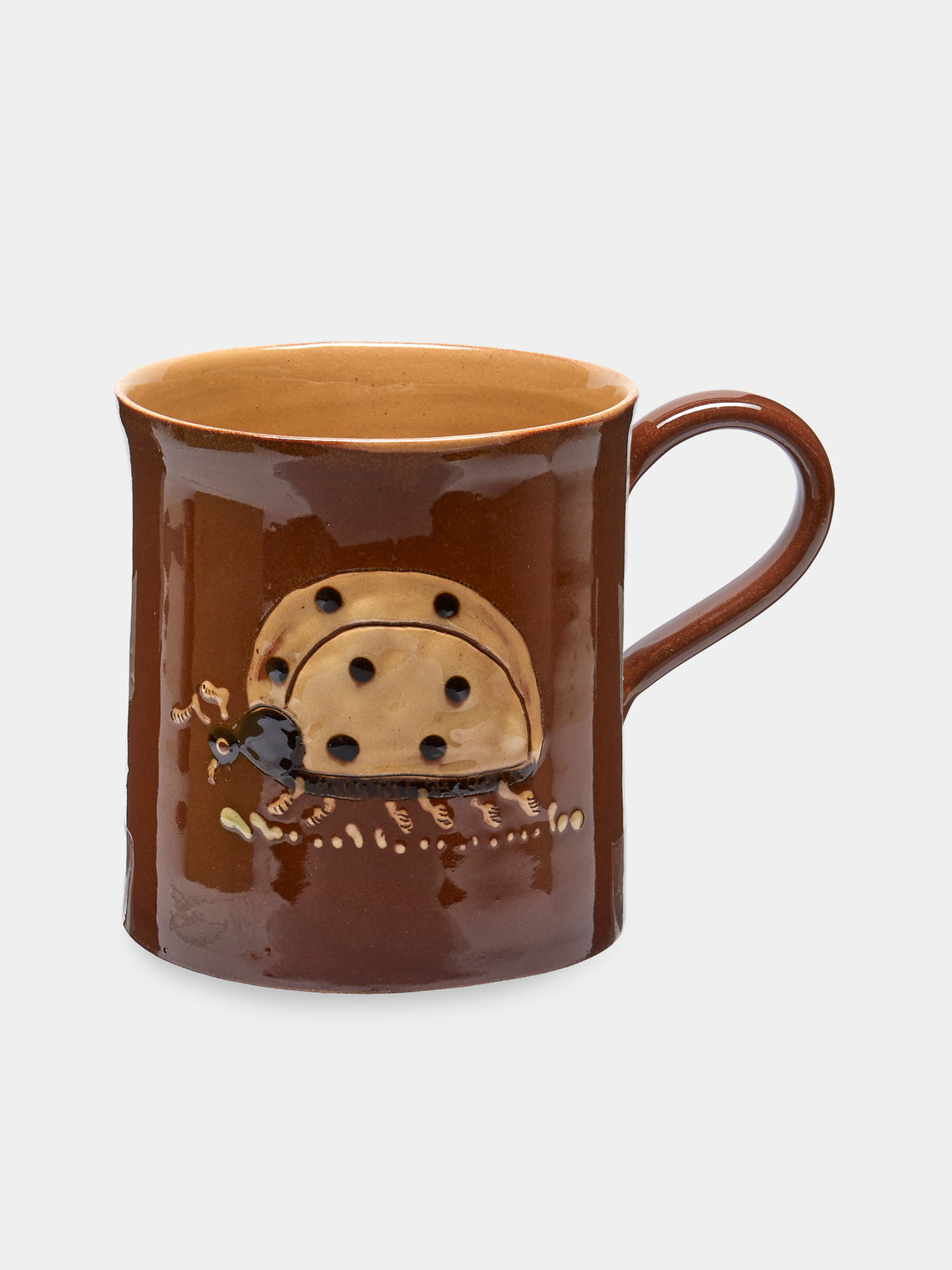 Poterie d’Évires - Animals Hand-Painted Ceramic Mugs (Set of 6) - Light brown - ABASK