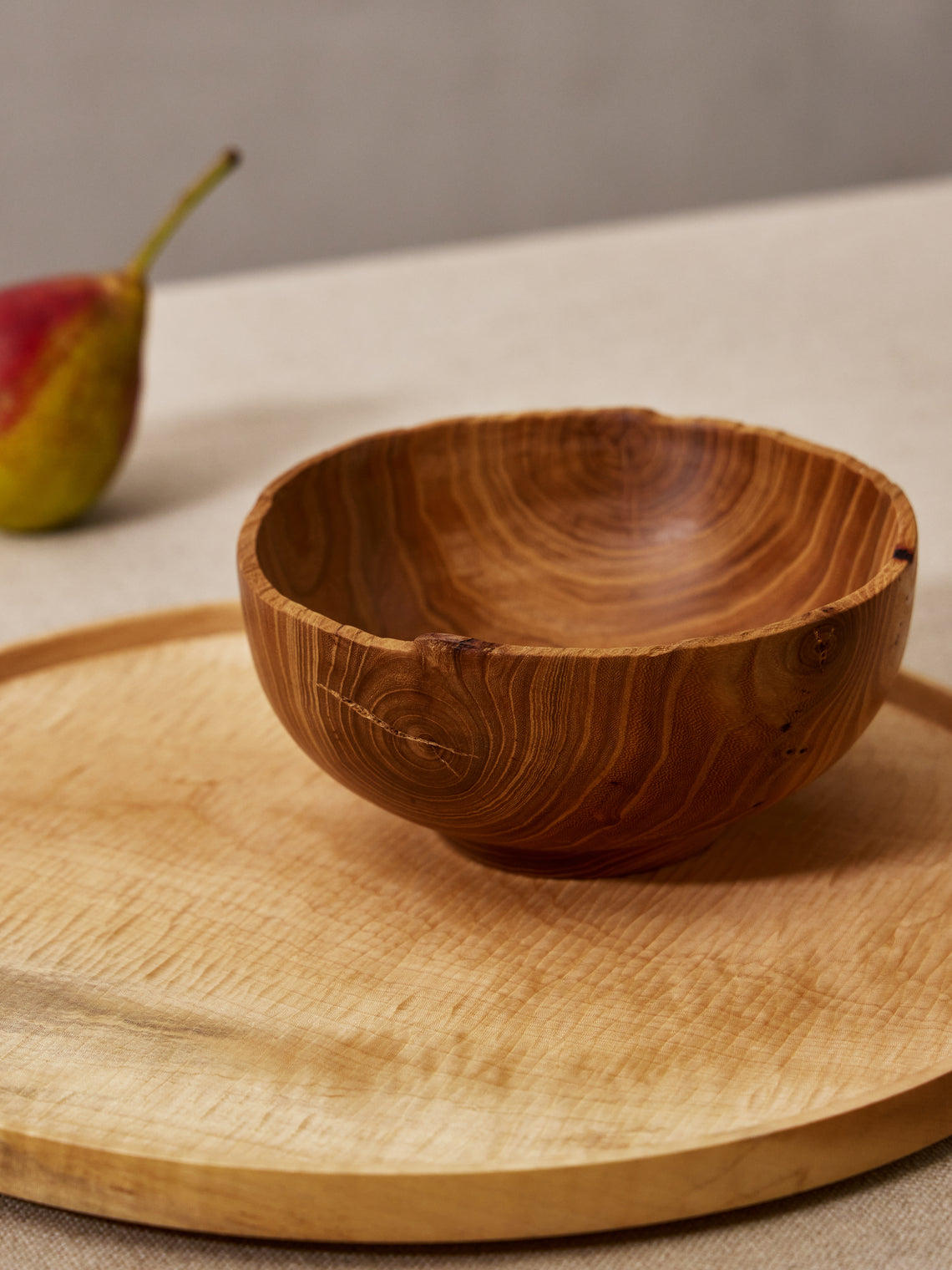 Thursday Furniture - Hand-Turned Elm Bowl - Natural - ABASK