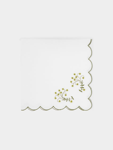 Los Encajeros - Spring Embroidered Linen Napkins (Set of 4) -  - ABASK - 