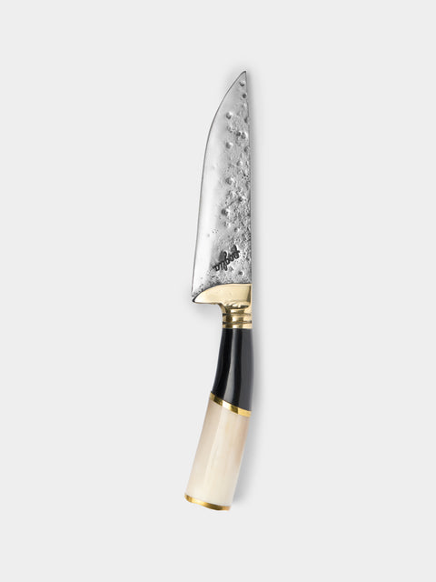 Poglia - Signature Horn, Bone and Brass Knife - Black - ABASK - 