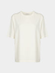 Arch4 - Golden Baby Goat Cashmere Oversized T-Shirt | Size: S - Cream - ABASK - 