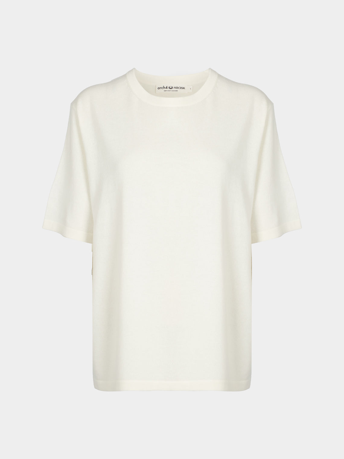 Arch4 - Golden Baby Goat Cashmere Oversized T-Shirt | Size: S - Cream - ABASK - 