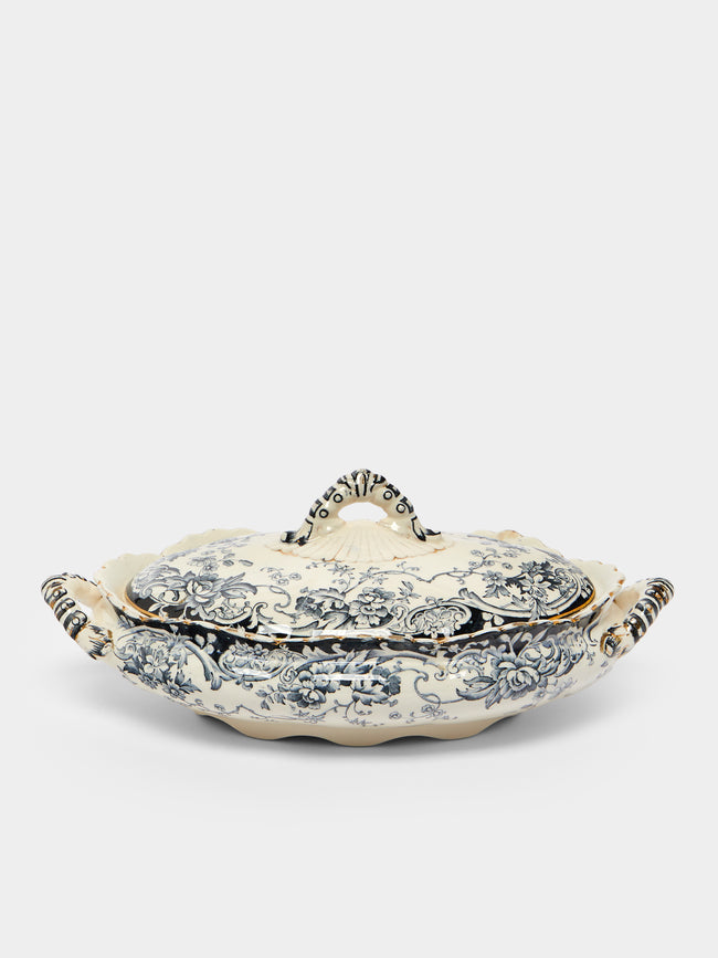 Antique and Vintage - 1900s Hand-Painted Ceramic Tureen -  - ABASK - 