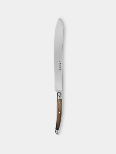 Goyon-Chazeau - Le Thiers Prestige Flammée Blonde Horn Bread Knife - Brown - ABASK - 