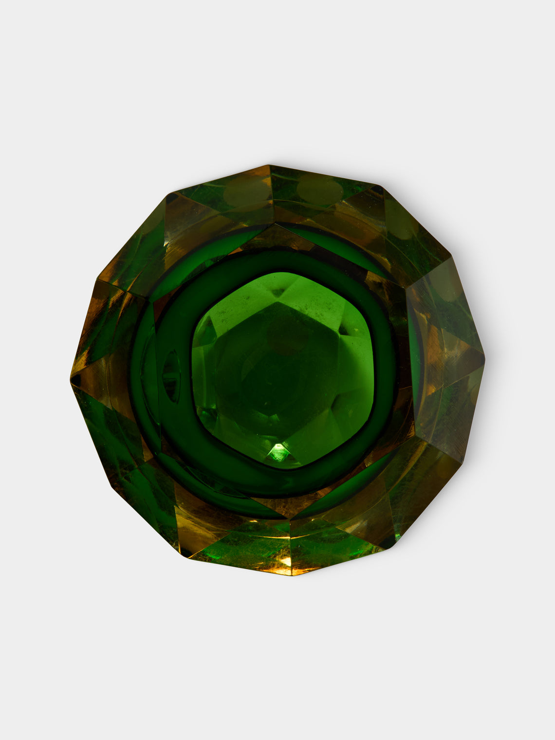 Antique and Vintage - 1970s Murano Glass Ashtray - Green - ABASK