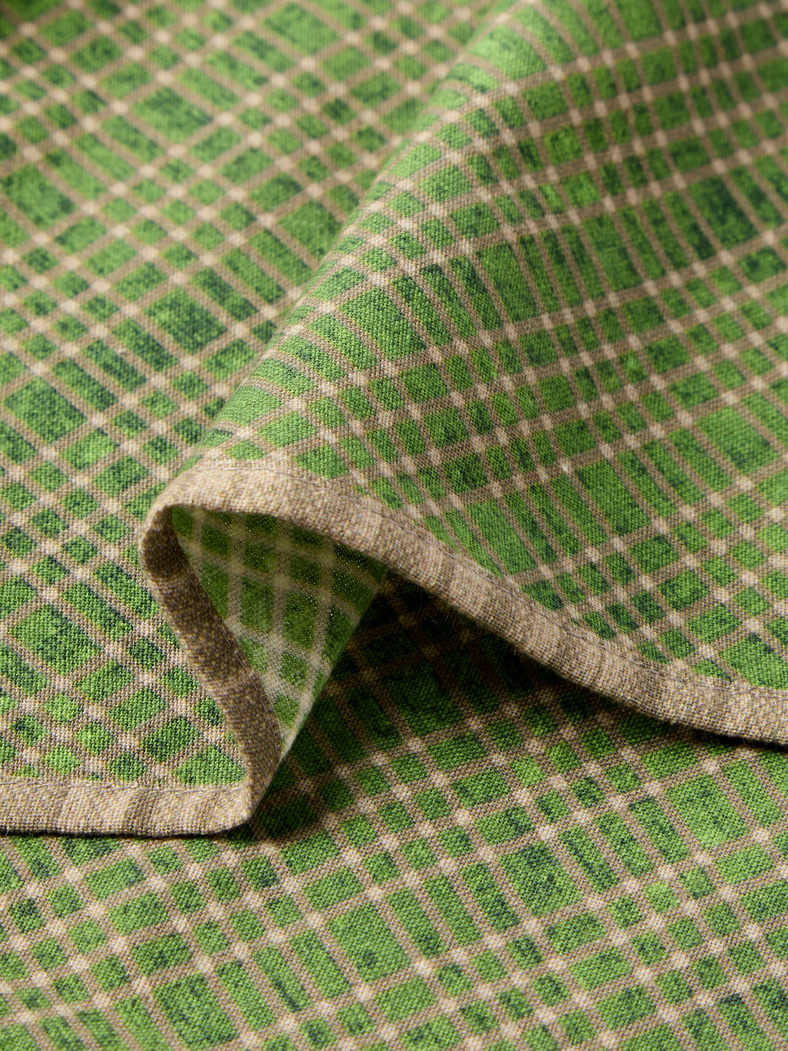 D'Ascoli - | Set of 4 | Gamieda Printed Napkins - Green - ABASK