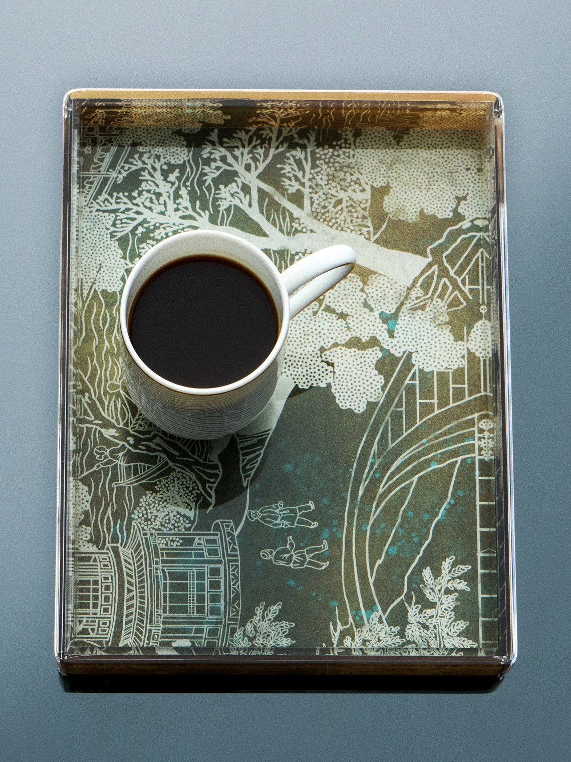 Droulers - Tiny Tale Plexiglass Tray (8in/20.5cm) - Gold - ABASK